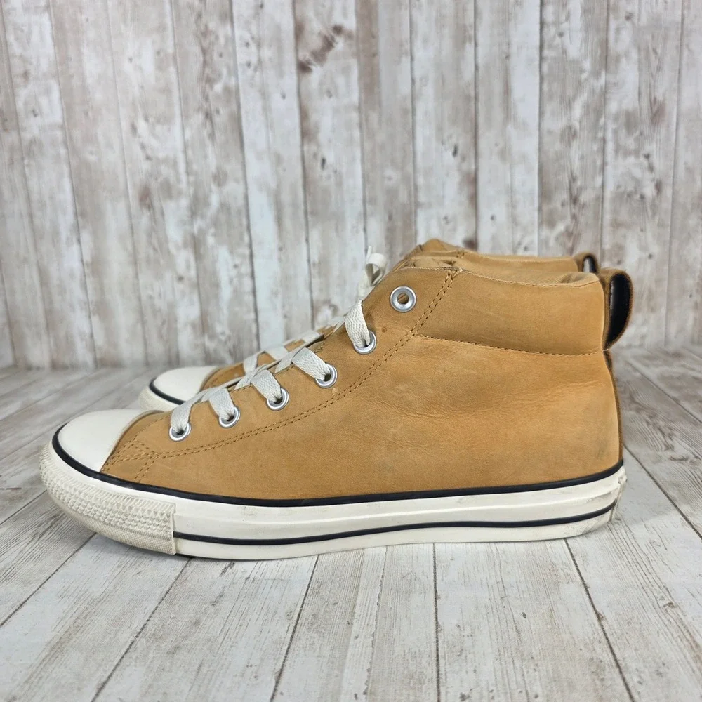 Converse All Star CTAS‎ Street Mid Suede Leather Sneakers Shoes Mens Tan - Picture 2 of 8